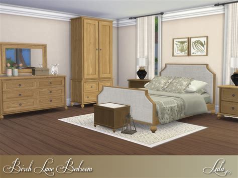 Contenido Personalizado Para Sims 4 Dormitorio Birch Lane Para Sims 4