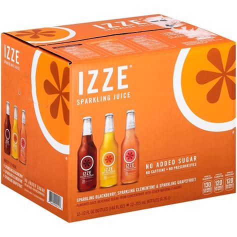 Izze Variety Pack Sparkling Juice Beverage 144 Fl Oz From Costco