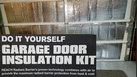 With the foiled side facing towards you, slide one edge of the insulation into one side of the railings to hold it firm. How to do garage door insulation ? - YouTube