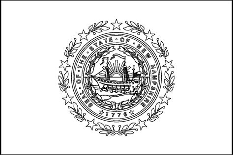 New Hampshire State Seal Bilscreen