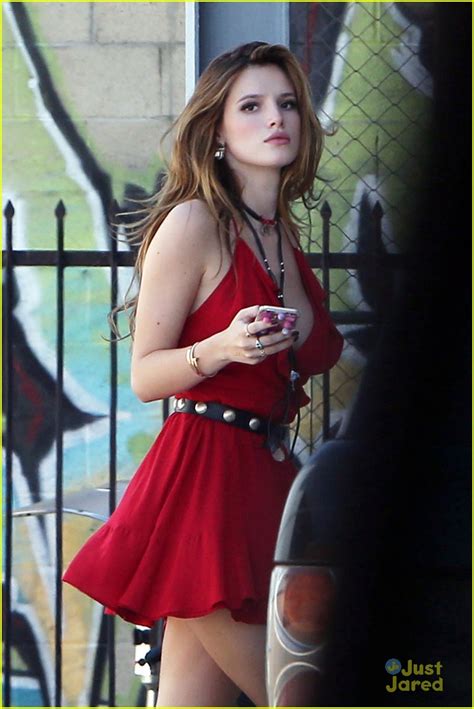 Bella Thorne Wears Red Hot Dress On You Get Me Set Photo Photo Gallery Just Jared Jr