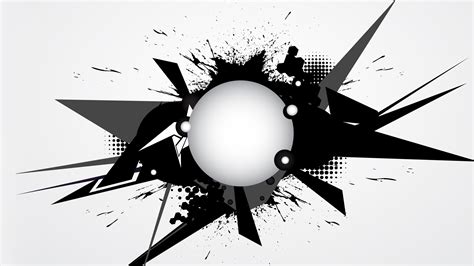 Abstract Black And White Vector Shapes Ink Graphics Vector Art High