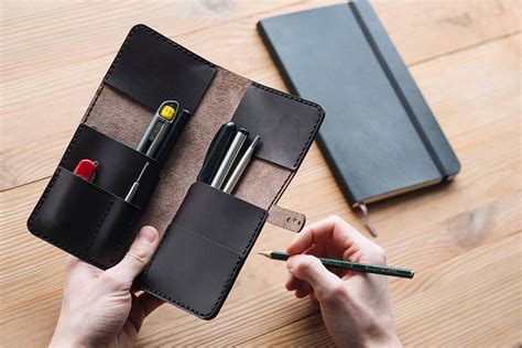 This Handmade Leather Case Keeps Pencils And Pens Organized