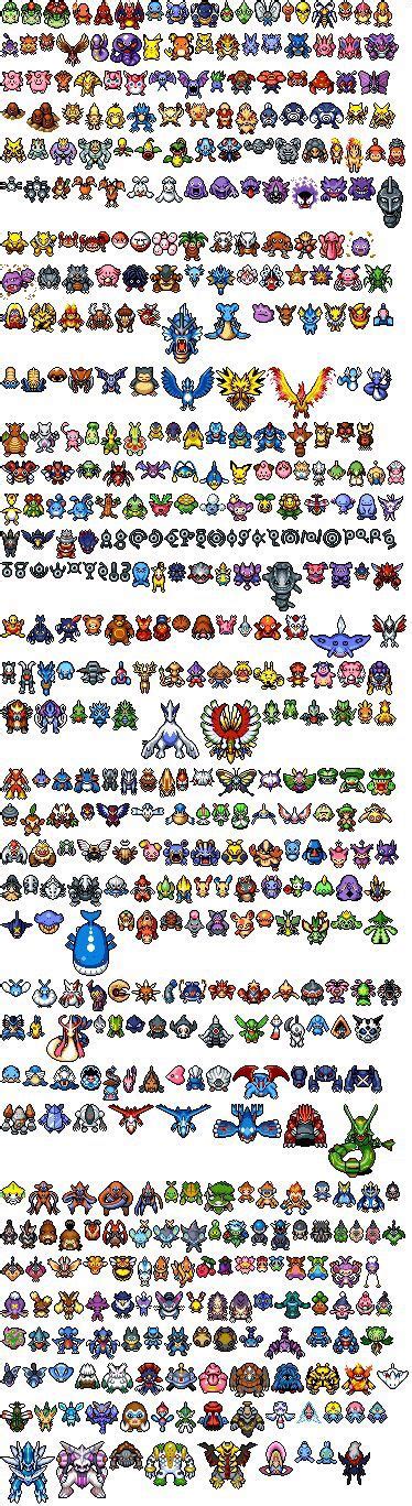 All Pokémon in the pokedex Pokemon sprites Pokemon Pokemon pokedex