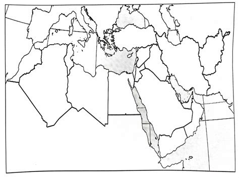 Southwest Asia And North Africa Political Map Labeled