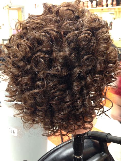Back View Of Spiral Perm Short Permed Hair Permed Hairstyles Spiral