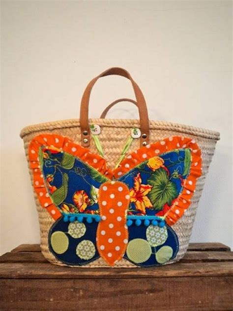 Custom Straw Tote Bags Upcycle Art