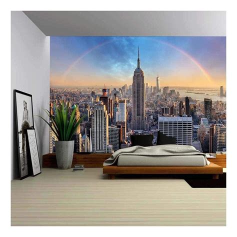 Check spelling or type a new query. New York Skyline with Skyscrapers Wall Decor in | White ...