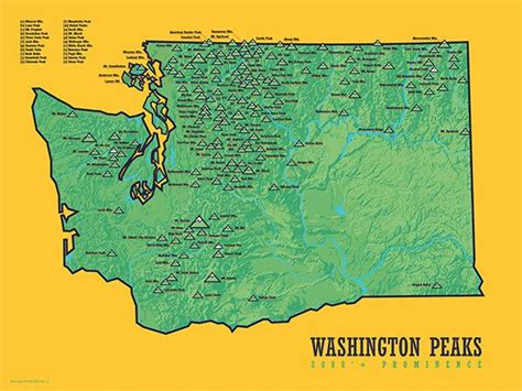Washington Mountain Ranges Map Draw A Topographic Map