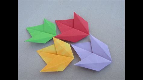 How To Make Easy Paper Leaves Origami Craft And Tutorial Cindy Diy