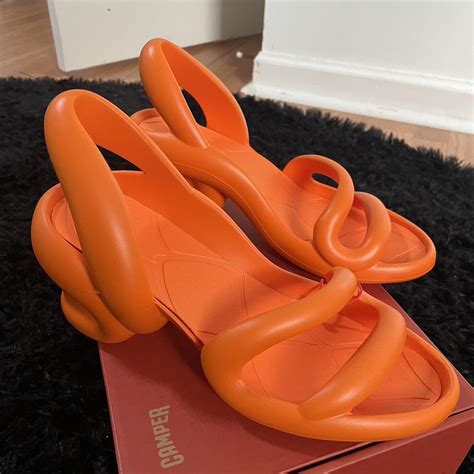 Camper Womens Orange Sandals Depop