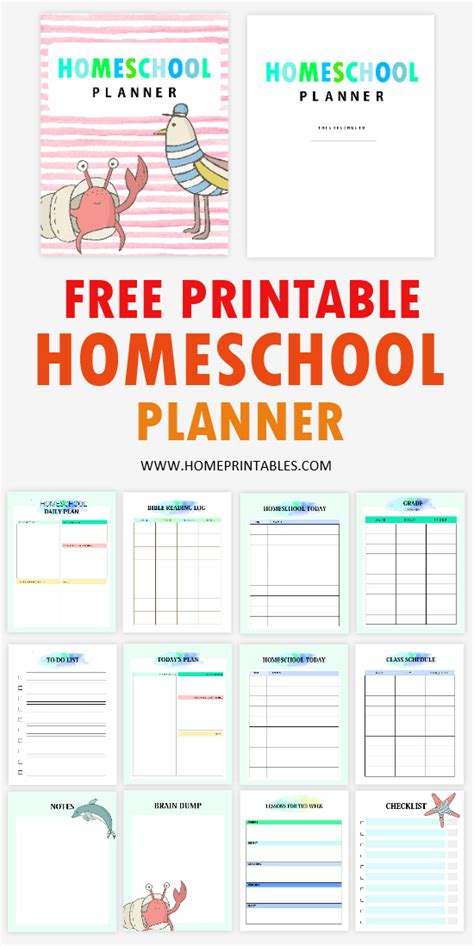 Free Printable Homeschool Planner Printable Templates