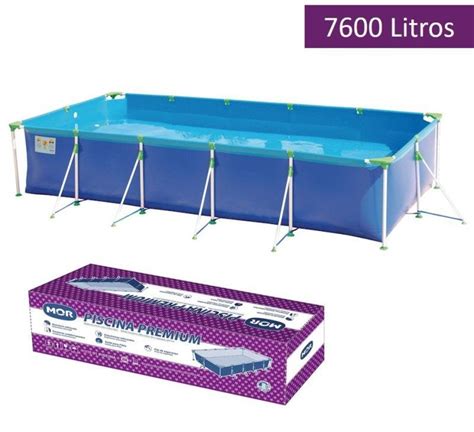 Piscina Premium 7600 Litros Retangular Estruturada Mor Madeiramadeira