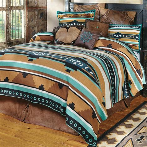 Western Bedding Queen Size Desert Springs Turquoise Southwestern