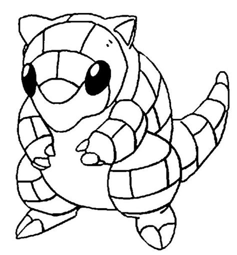 Coloring Pages Pokemon Sandshrew Drawings Pokemon Pokemon