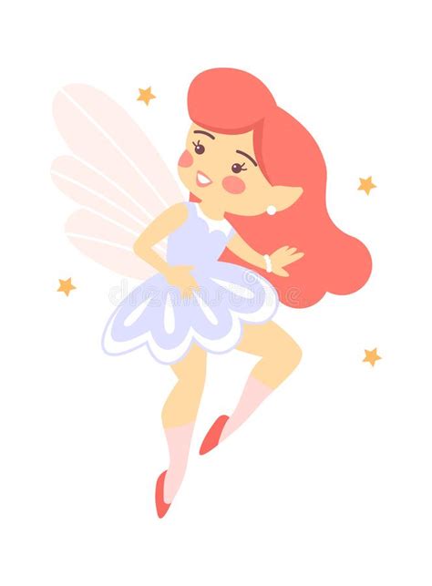 Cute Cartoon Childish Fairy Characters Stock Vector Illustration Of