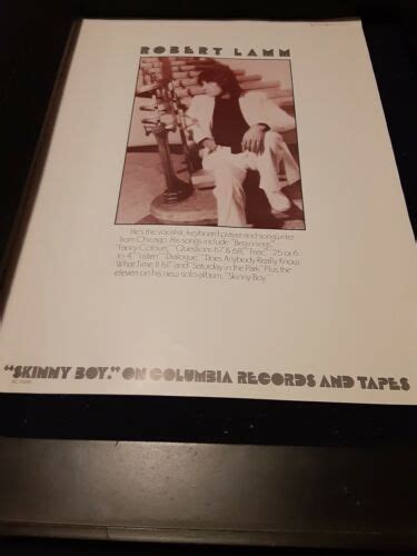 Robert Lamm Skinny Boy Rare Original Promo Poster Ad Framed Ebay