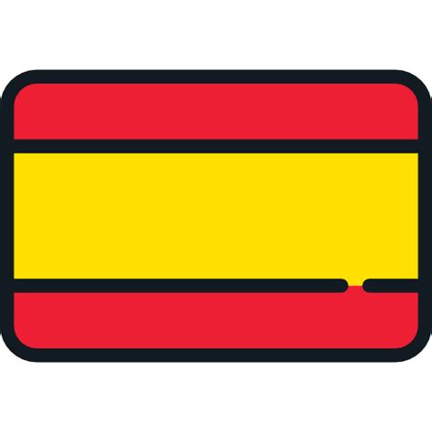 Spain Icon Flags Rounded Rectangle