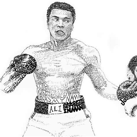 Boxer Muhammad Ali Coloring Pages Sketch Coloring Page