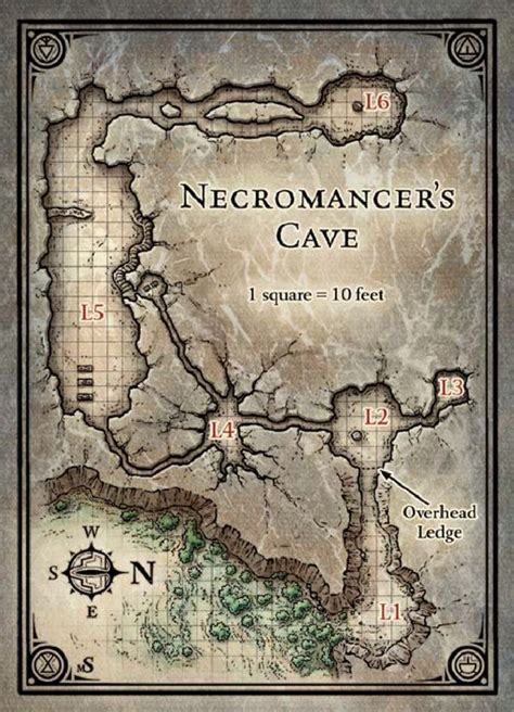Necromancer Cave Dungeon Maps Map Pathfinder Maps