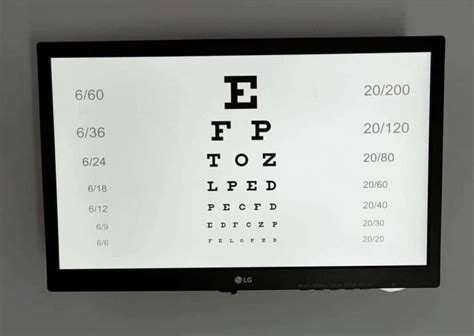 Digital Eye Chart Vision Optics Visual Acuity Software Chart Remote