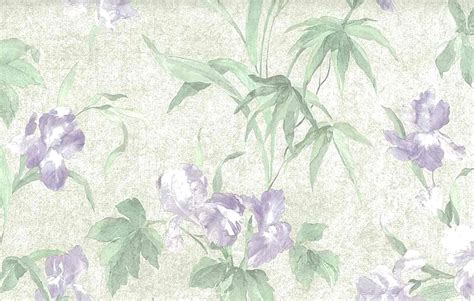 Iris Vintage Wallpaper Purple Green Textured 66 Feet Fd66621 Drs