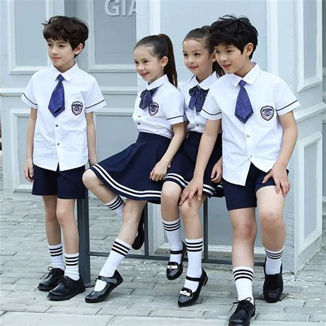 New Summer School Suit Children British Style School Uniform Design For