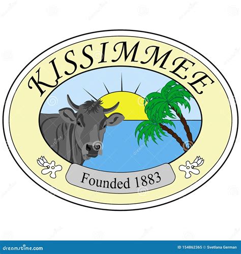 Coat of Arms of Kissimmee in Osceola County in Florida of USA Stock