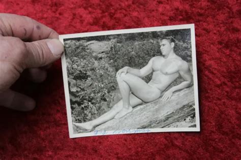 Nude Beefcake Bodybuilder Vtg S Gay Male Photo Jay Workman Blond Bure