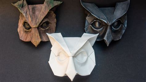 Origami Wetfolding Owl Mask Youtube