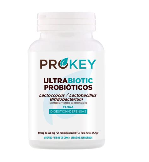 Probióticos Prokey En Cápsulas Ultrabiotic 60 Pastillas De 620 Mg