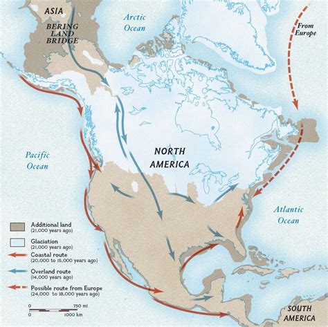 Ancient Dna Links Native Americans North America Map History Human