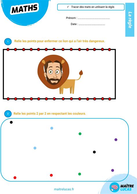 Fiches Exercices Utiliser Une Règle Exercices Géométrie Pour Cp