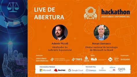 Abertura Hackathon JudiciÁrio Exponencial Youtube