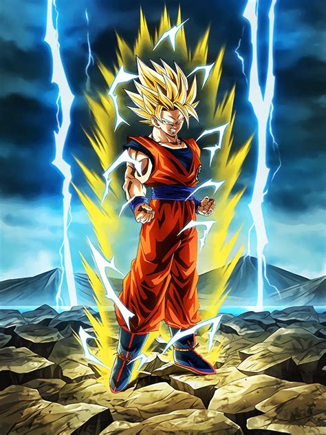 In this movie san goku and the z team face paragus and his son broly, two surviving saiyan. Pin on Goku