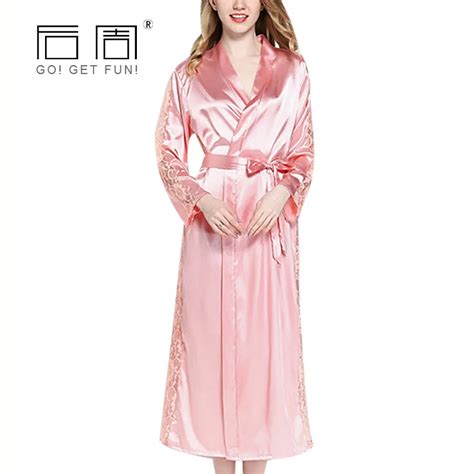 Satin Bath Bride Robe Kimono Robes For Women Female Silk Pyjamas Gown