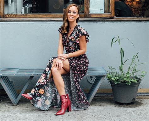 Sydne Style Shows Boho Fashion In Floral Maxi Dress And Red Booties
