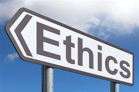 His ethics forbade betrayal of a confidence. Ethics - Highway Sign image