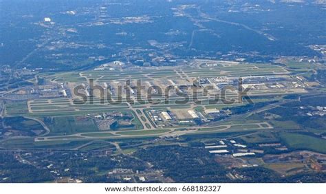 Aerial View Multiple Runways Terminals Atlantas Stock Photo Edit Now