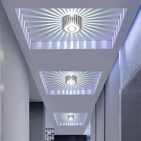 2018 New Led Crystal Aisle Celling Light Ac 220v 3w Corridor Lights