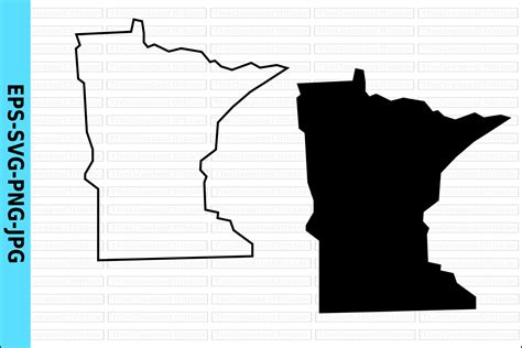 Minnesota Outline Silhouette Graphic By Tgt Designs · Creative Fabrica