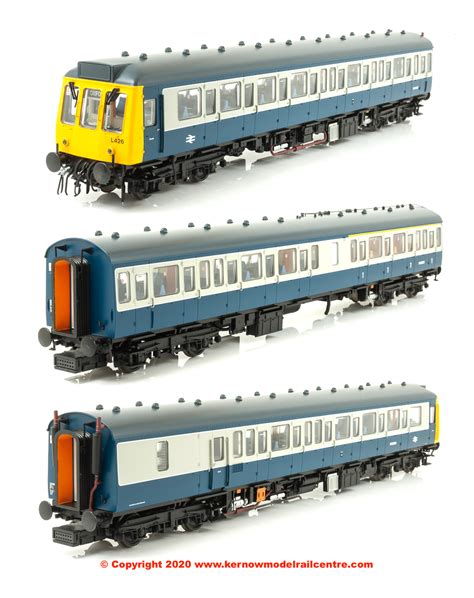 35 501sf Bachmann Class 117 3 Car Dmu Set L426 Br Blue And Grey