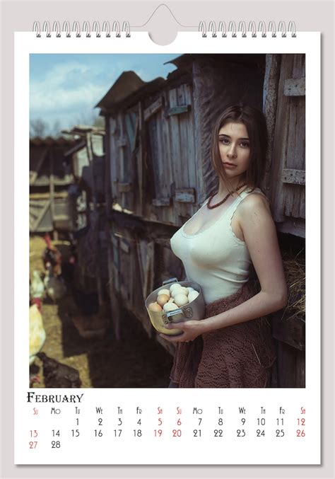 Hot Russian Retro Village Girls Wall Calendar 2022 Pin Up Girl Etsy