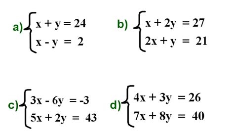 Taller Matemática Sistema De Ecuaciones Lineales
