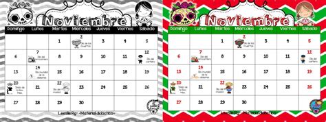 Bonito Y útil Calendario Del Mes Noviembre Material Educativo