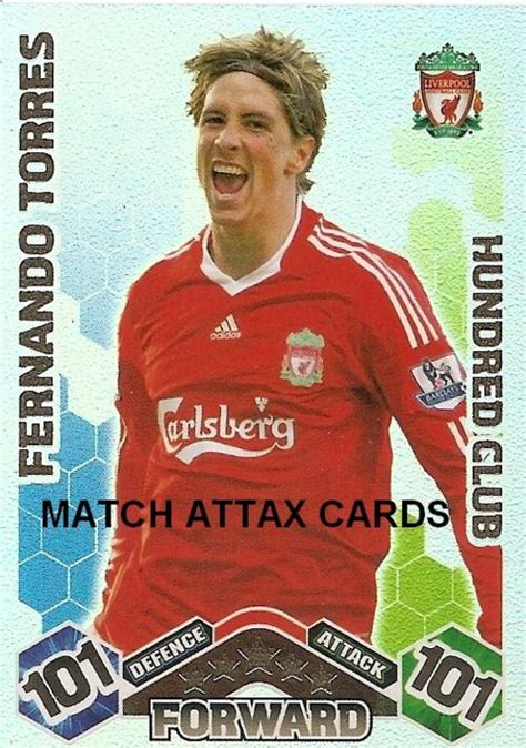 Trading Cards Match Attax 0910 Fernando Torres Rare Club 100