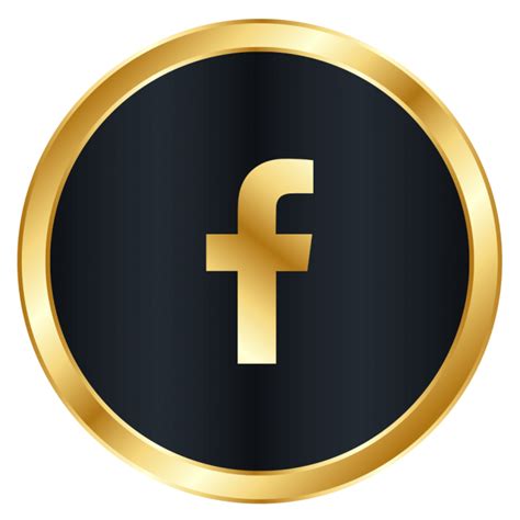 Gold Facebook Icon At Collection Of Gold Facebook