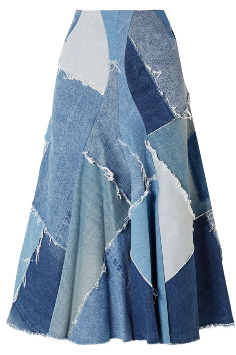Junya Watanabe Patchwork Denim Skirt Net A Portercom Patchwork