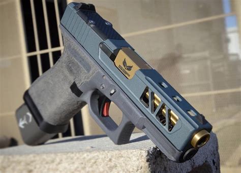 Glock 19 Grey Frame With Tungstenblue Titanium Cerakote Zev Trigger