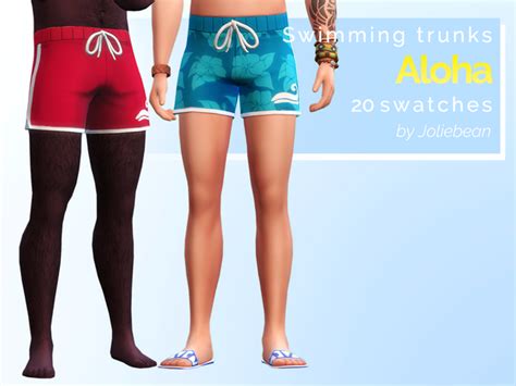 Aloha Swimming Trunks In 20 Swatches By Joliebean Joliebean Sims